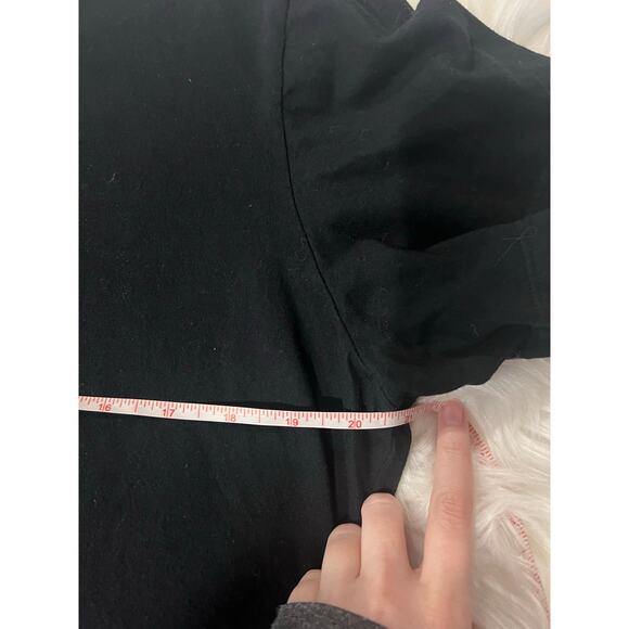 Flax Classic Short Sleeve T-Shirt Black 100% Cotton Lounge Crewneck Women's XL - Picture 5 of 6